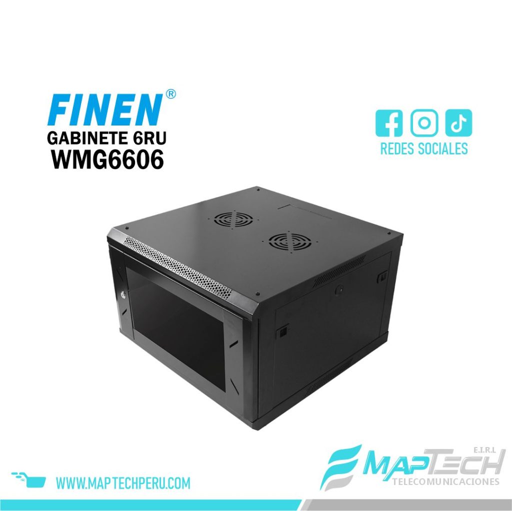 Gabinete de Pared 6RU 368 x 600 x 500+100mm FINEN