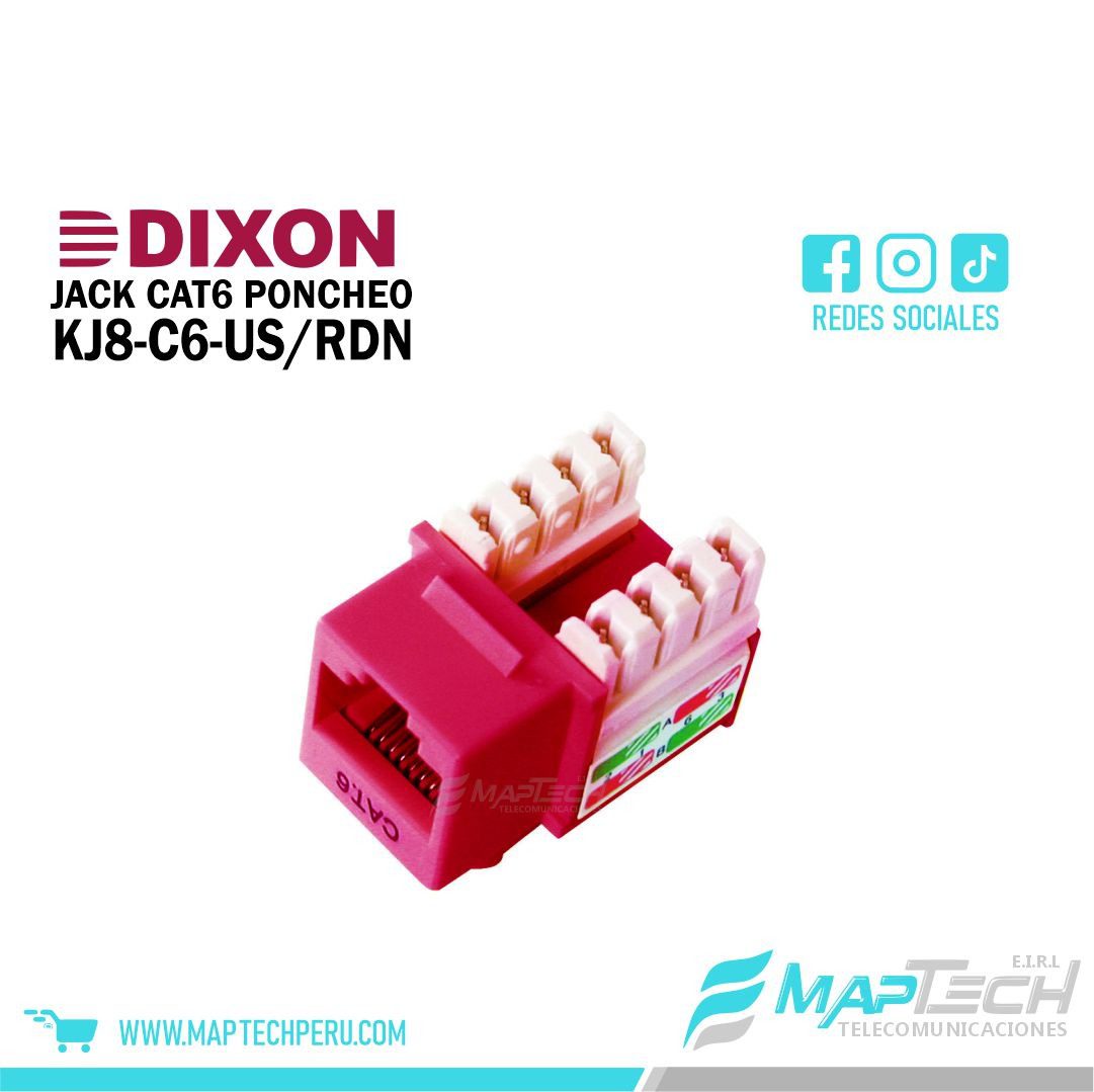 JACK DIXON RJ45 CAT6 PONCHEO ROJO