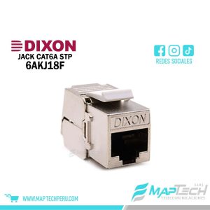 JACK RJ45 CAT6A STP METALICO PONCHEO DIXON