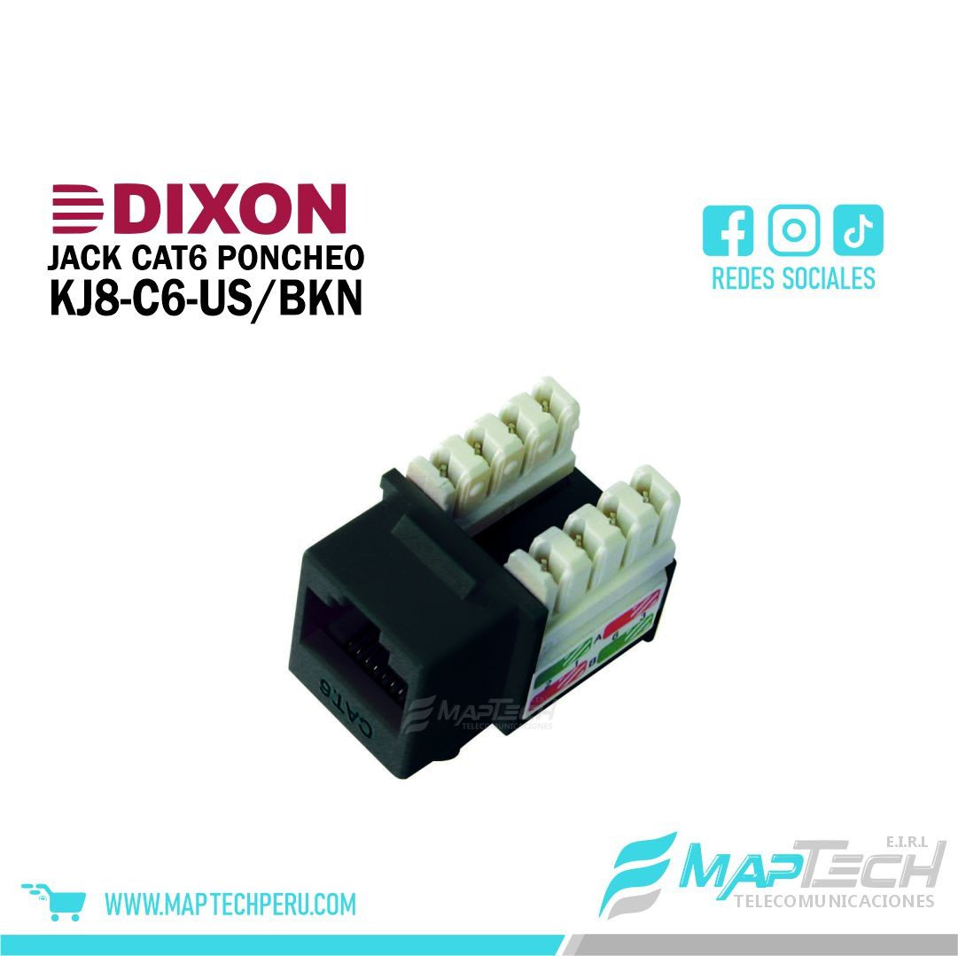 JACK DIXON RJ45 CAT6 PONCHEO NEGRO