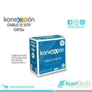 Cable de cobre sólido U/UTP Cat5e Konexxion