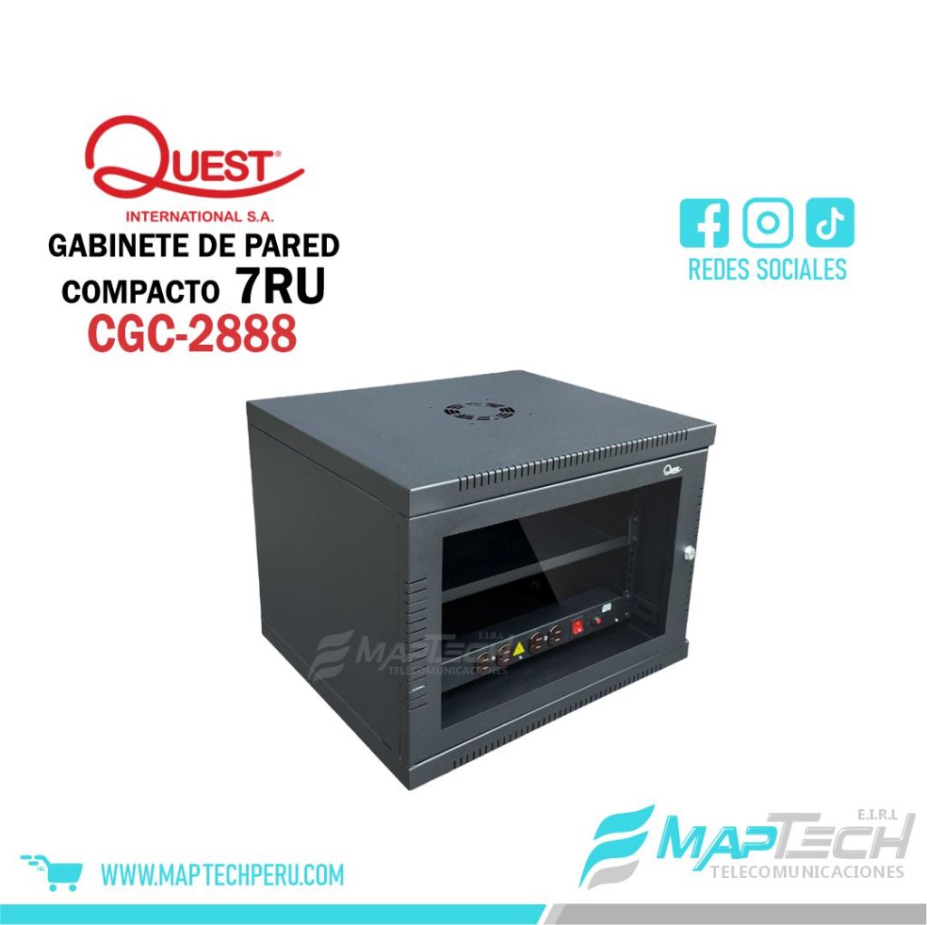 Gabinete de Pared Compacto 7RU 510 x 450mm Quest