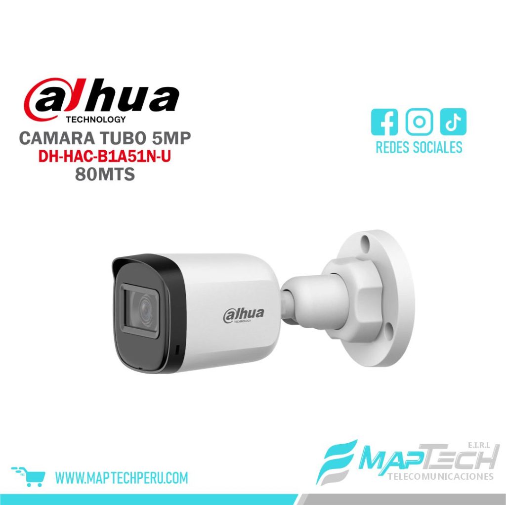 CAMARA ANALOGA TUBO 5MP, DISTANCIA 30 MTS, PROTECCION IP67 DAHUA