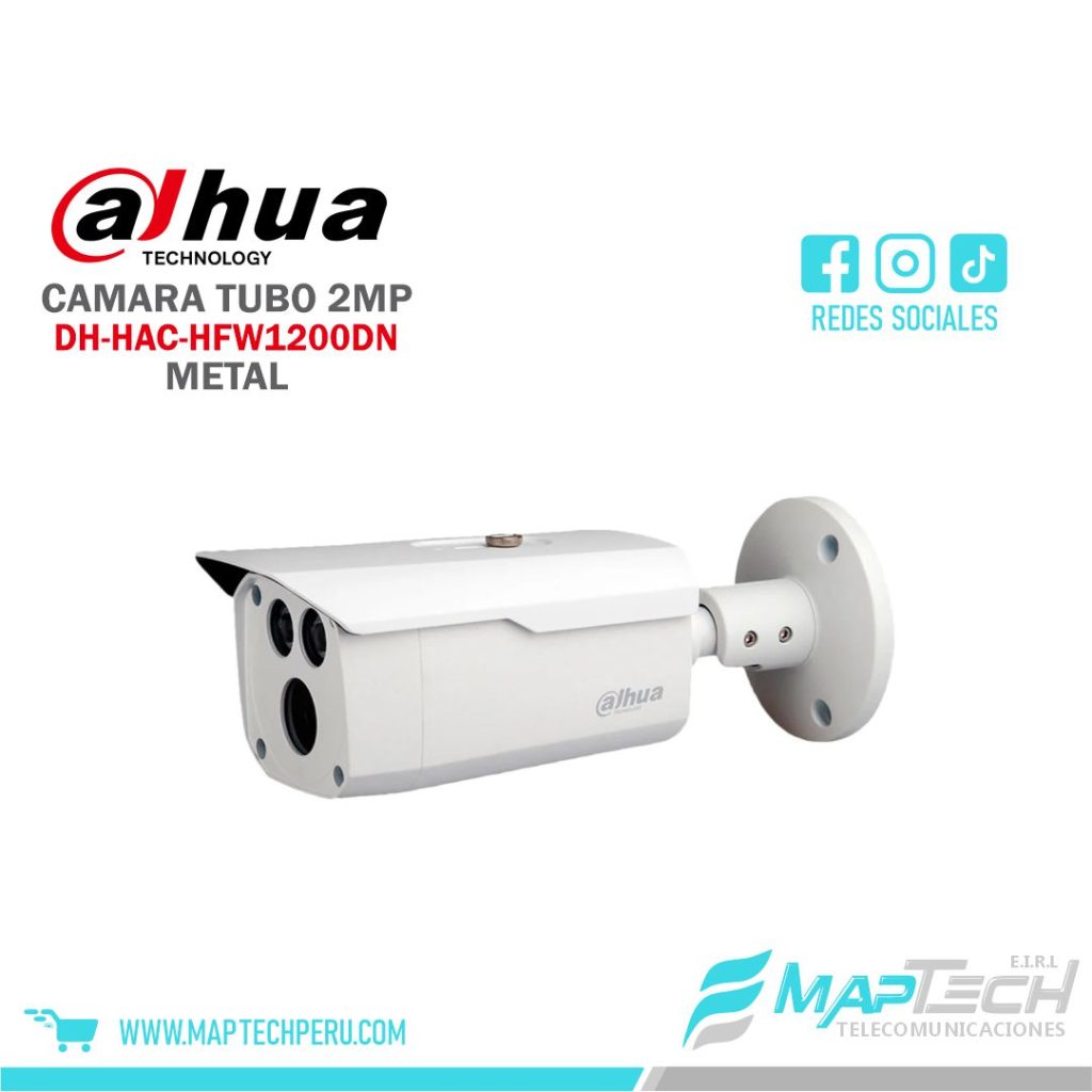 CAMARA ANALOGA TUBO 2 MP CARCASA DE METAL DAHUA