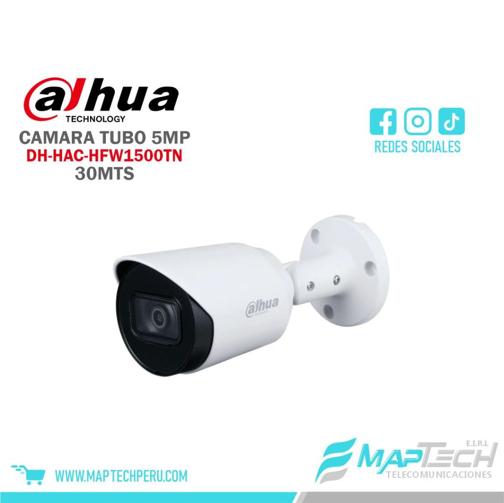 CAMARA TUBO 5MP, DISTANCIA 30 MTS, PROTECCION IP67 DAHUA