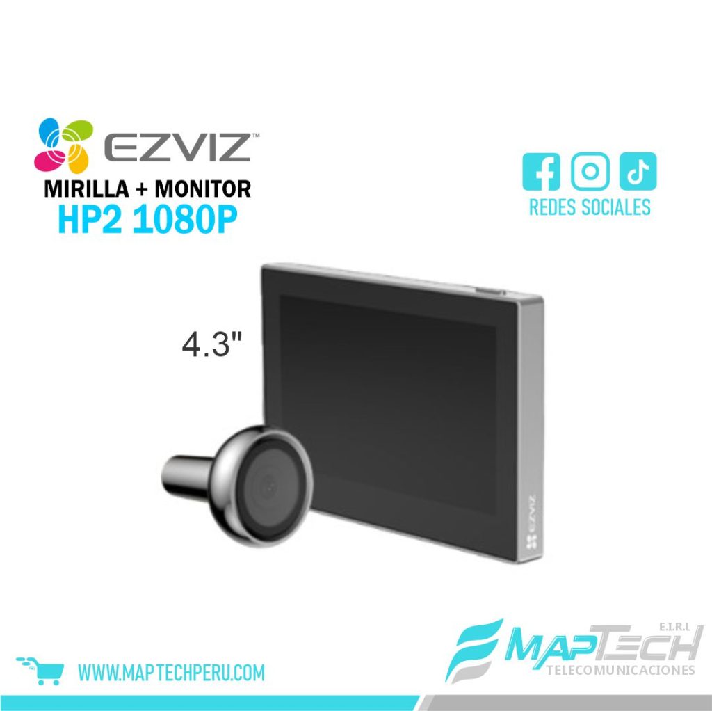 MIRILLA CON MONITOR 4.3" DE 2MP VIDEOPORTERO EZVIZ