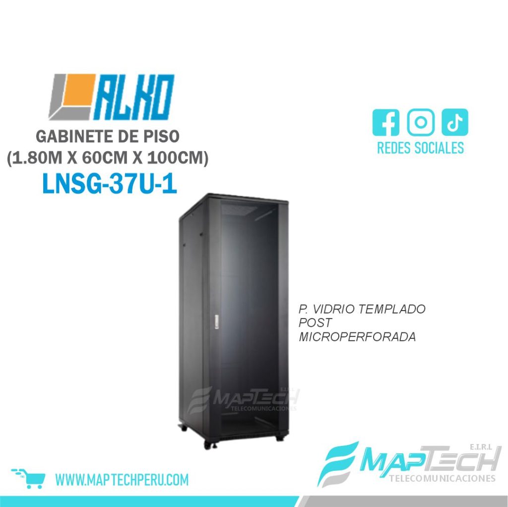 Gabinete de Piso 37RU Puerta de Vidrio (1.80x60x100cm) Alko