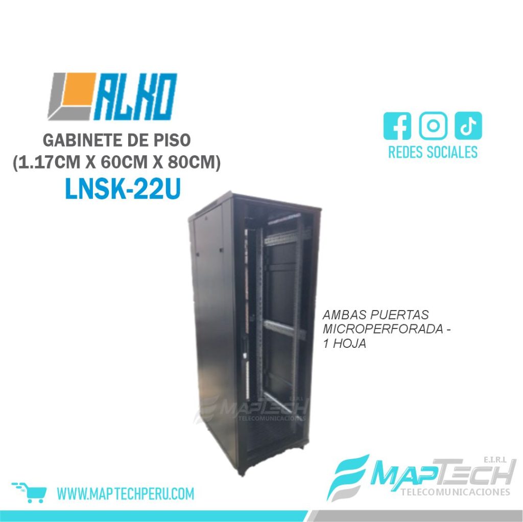 Gabinete de Piso 22RU Puerta Microperforada (1.17x60x80cm) Alko