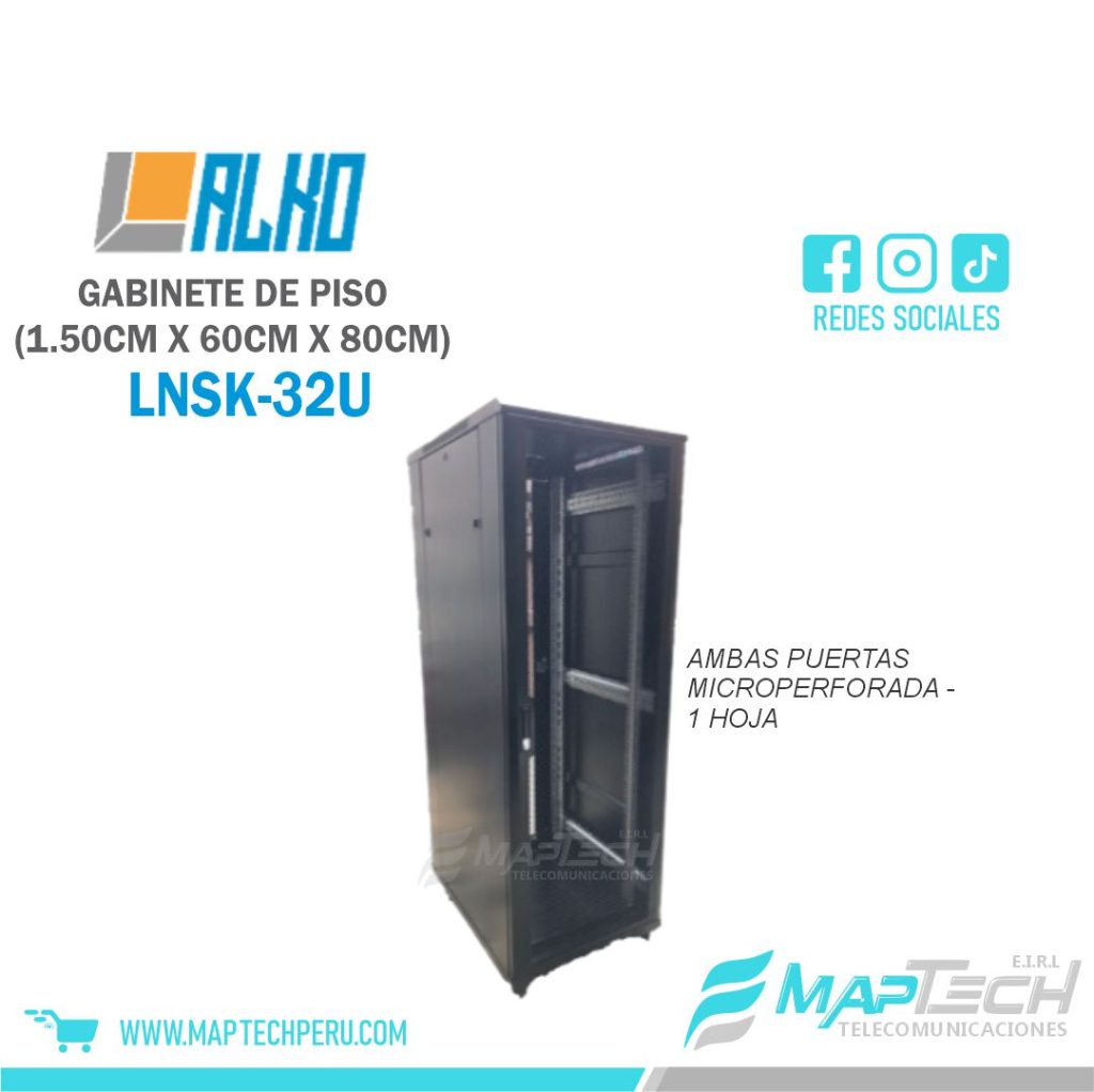 Gabinete de Piso 32RU Puerta Microperforada (1.50x60x80cm) Alko