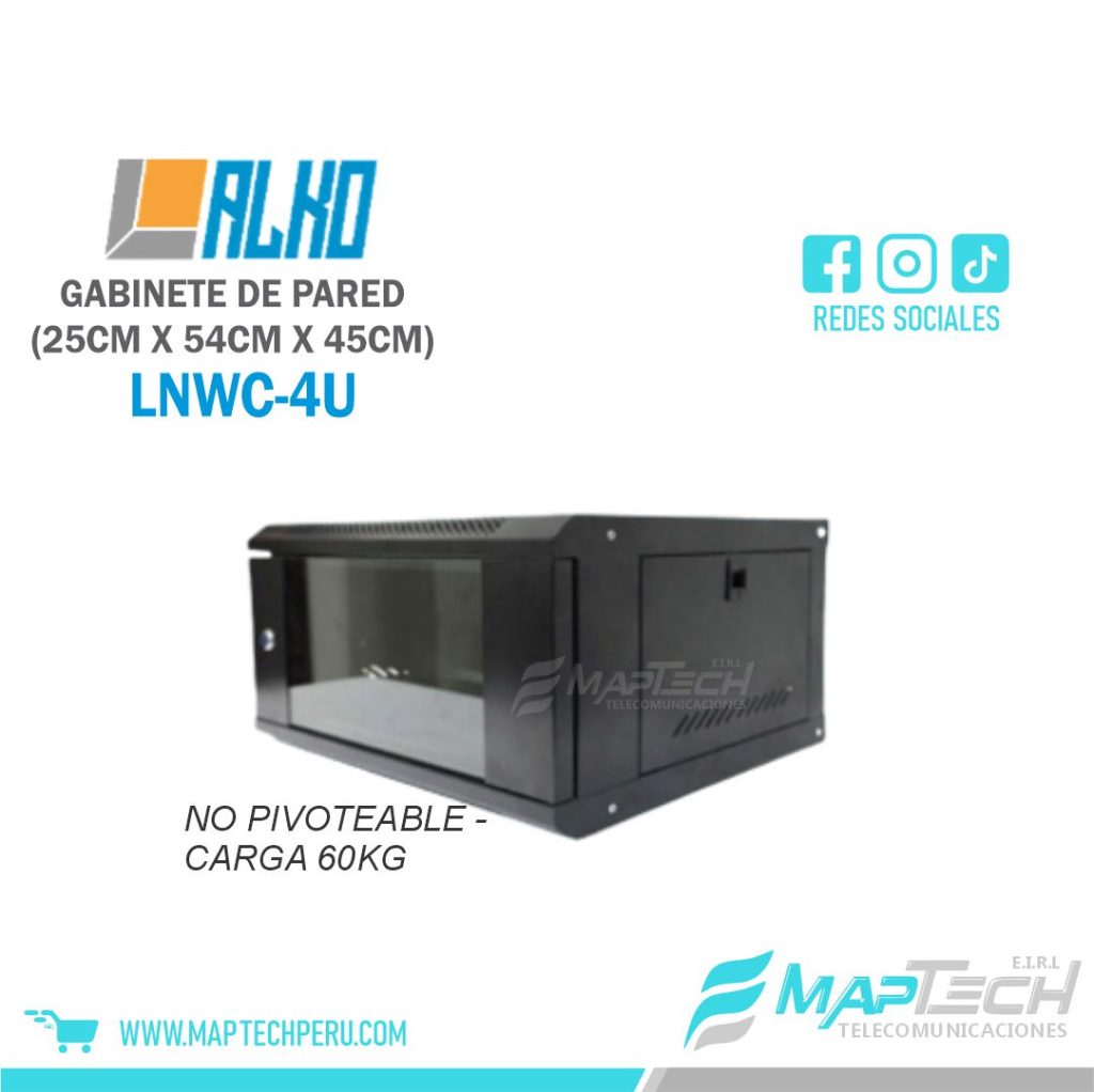 Gabinete de Pared 4ru LNWC-4U no Pivotable ALKO