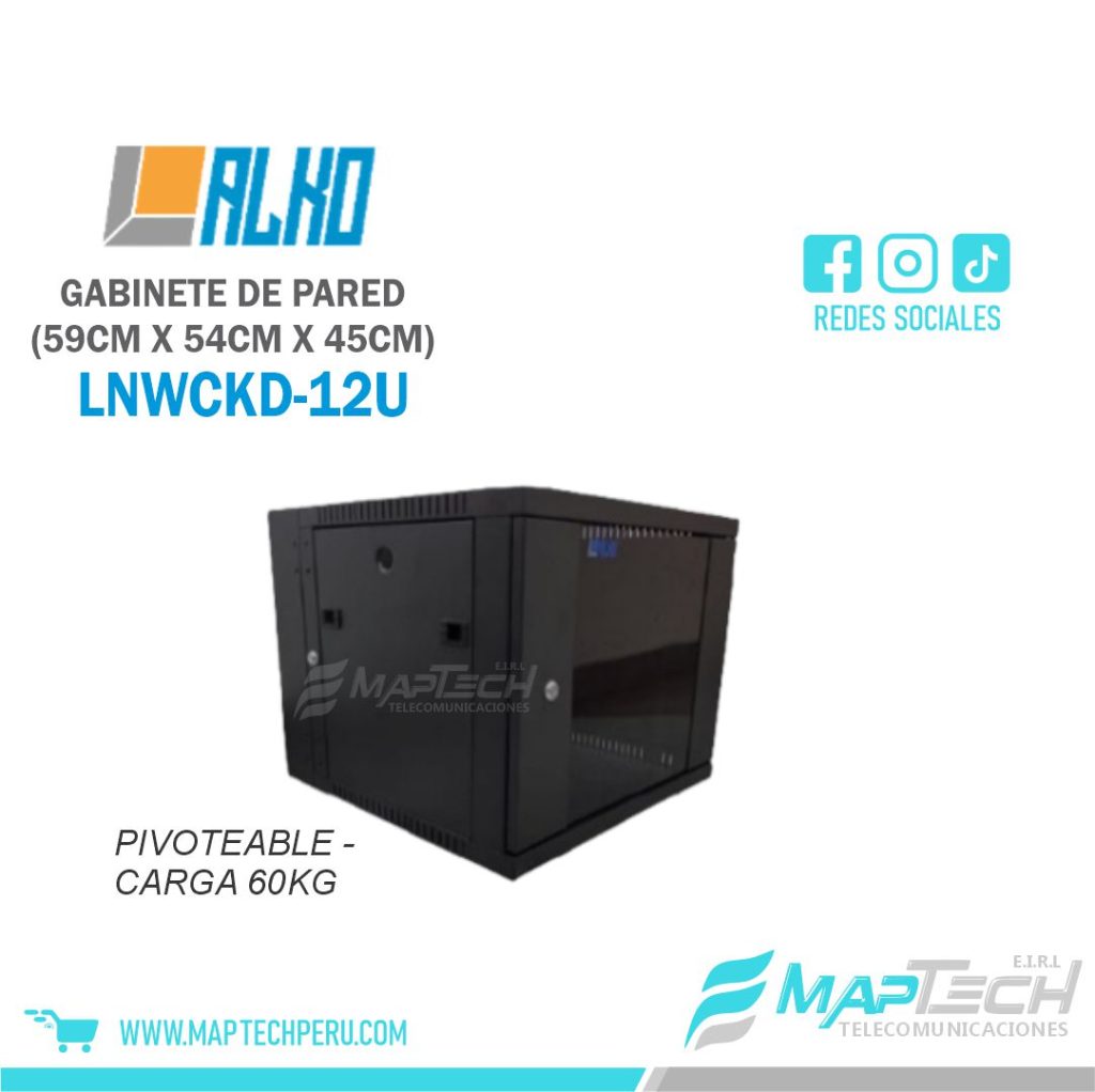 Gabinete de Pared 12ru LNWC-12U Pivotable ALKO