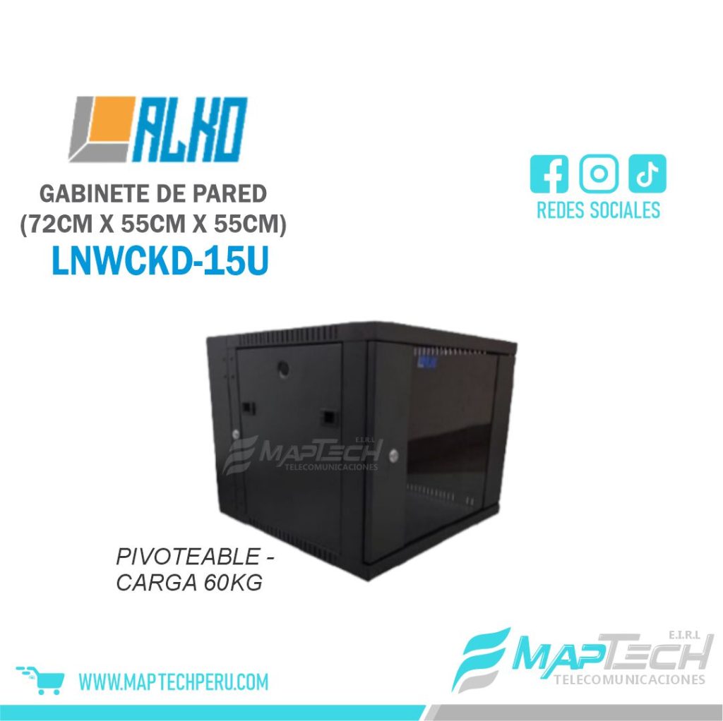 Gabinete de Pared 15ru LNWC-15U Pivotable ALKO