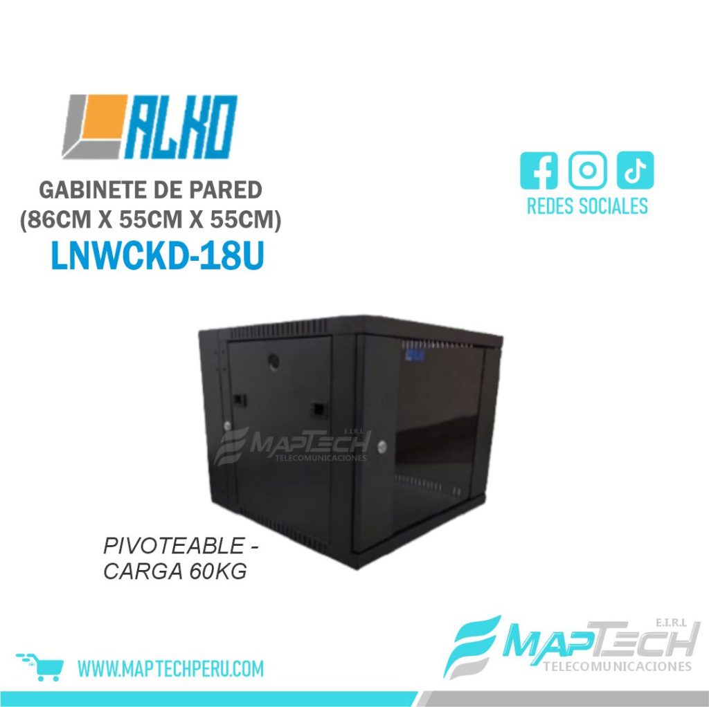 Gabinete de Pared 18ru LNWC-18U Pivotable ALKO