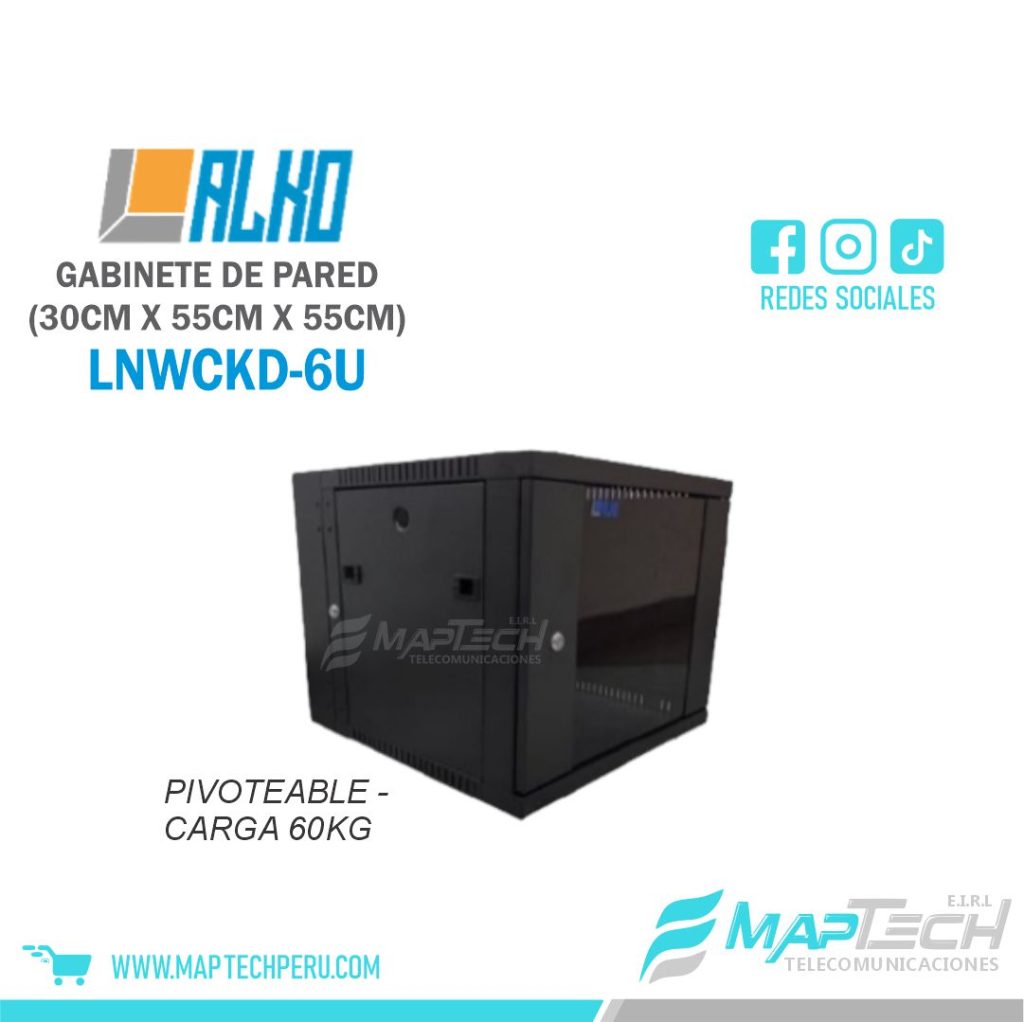 Gabinete de Pared 6ru LNWC-6U Pivotable ALKO