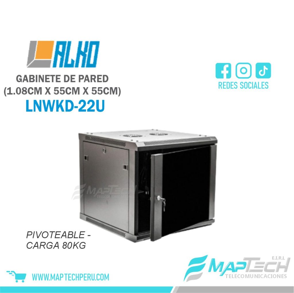 Gabinete de Pared 22RU Pivoteable (1.08X60X55cm) Alko