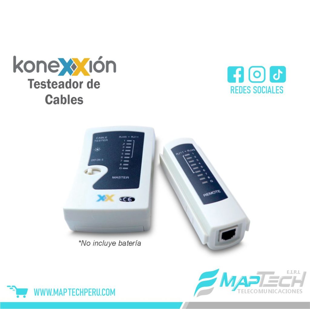 Testeador para Cable de Red RJ45 y RJ11 Konexxion