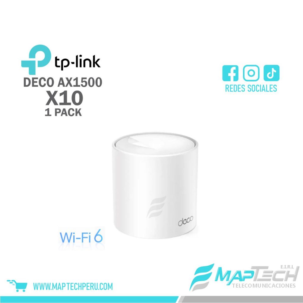 SiSISTEMA WIFI MESH TP-LINK DECO X10-1 AX1500 PACK 1