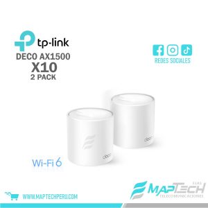 SiSISTEMA WIFI MESH TP-LINK DECO X10-2 AX1500 PACK 2