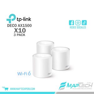SiSISTEMA WIFI MESH TP-LINK DECO X10-3 AX1500 PACK 3