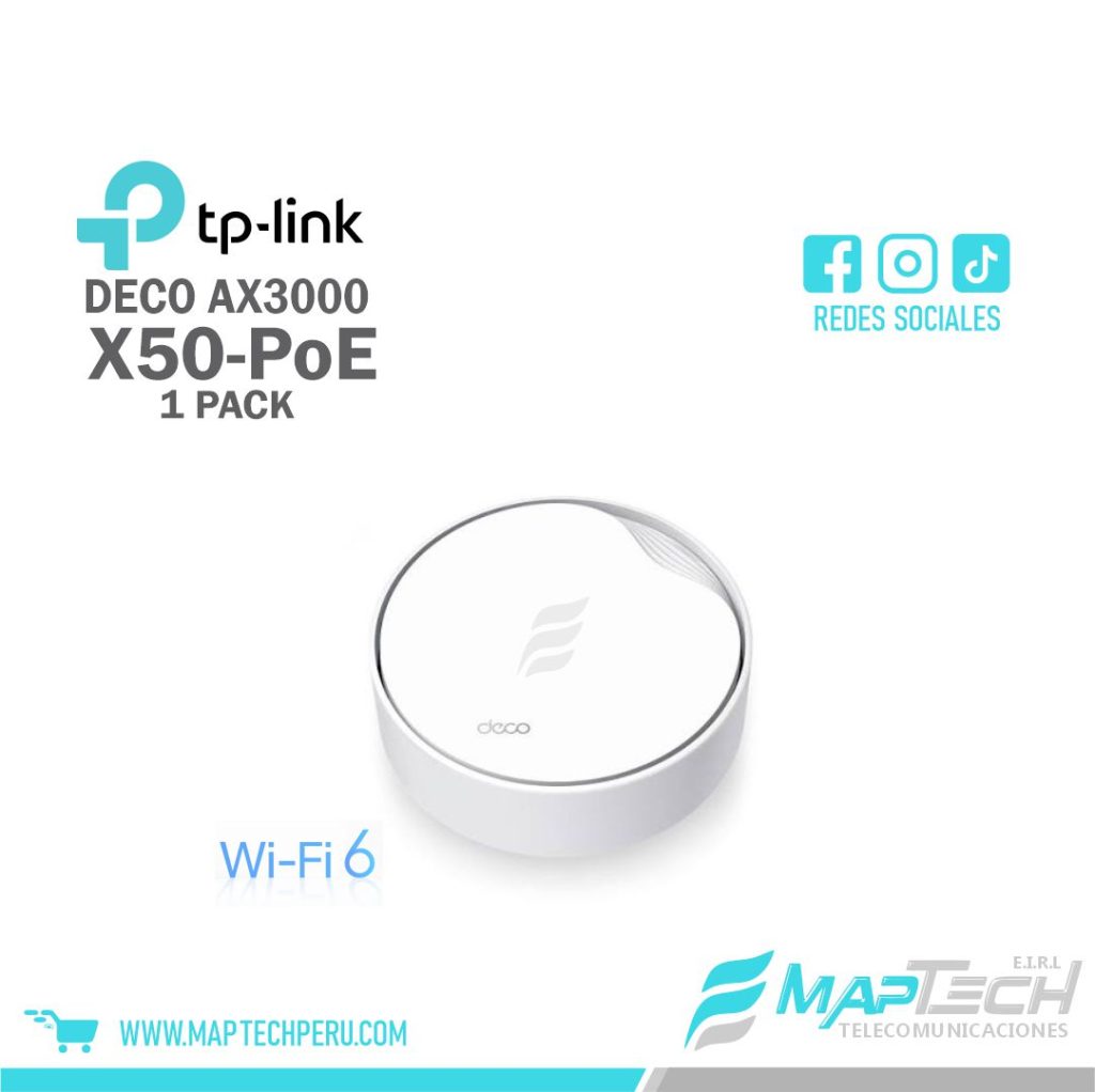 SISTEMA WIFI MESH TP-LINK DECO X50-POE-1 AX3000 PACK 1