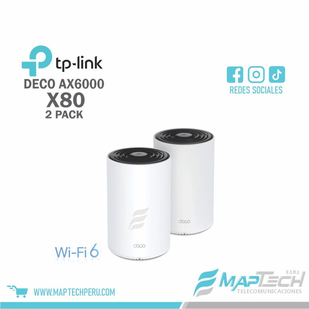 SISTEMA WIFI MESH TP-LINK DECO X80-3 AX6000 PACK 2