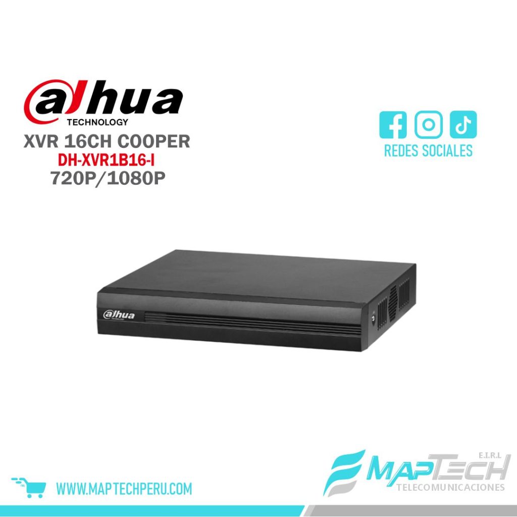 GRABADOR DAHUA XVR COOPER 16 CANALES PENTA-BRID 1080N/720P, WIZSENSE, 1 BAHÍA HDD