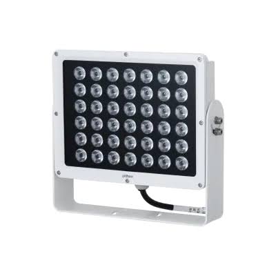 ILUMINADOR INFRARROJO LED DAHUA 850 NM CON RS485 PARA MONITOREO OYM BRILLO AJUSTABLE 1 A 20 IP66 ALIMENTACION 90 240 VAC 60 W ALCANCE 18 A 35 M MONTAJE EN BRACKET
