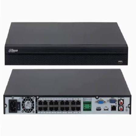 GRABADOR NVR 16POE, 16 CANALES, 1U, 2 HDD, 4K, SMD PLUS DAHUA
