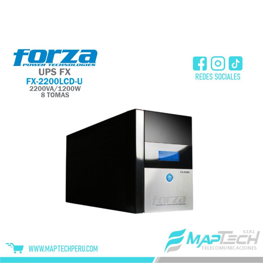 UPS 8 TOMAS 2200VA/1200W 220V 8-NEMA FORZA