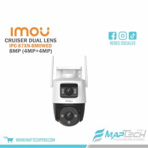 CAMARA CRUISER DUAL LENS 8MP, 4MP FIXED LENS + 4MP IMOU