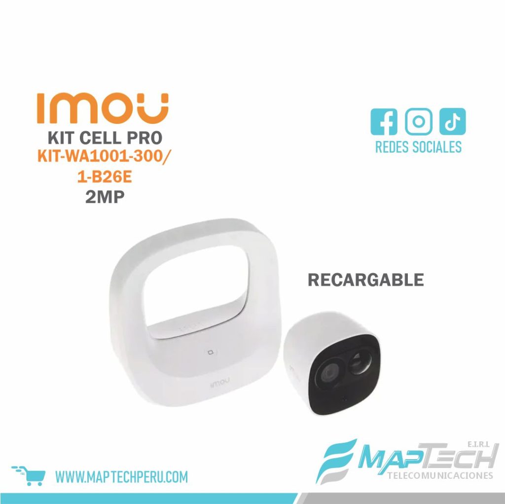 KIT DE CAMARAS WIFI CELL PRO 2MP CON BATERIA RECARGABLE IMOU