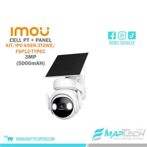 CAMARA CELL PT 3MP WIFI CON PANEL SOLAR Y BATERIA INTERNA 15000 MAH IMOU