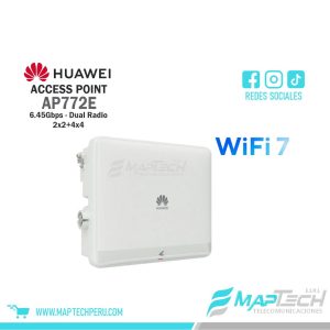 Access Point Outdoor Wi-Fi 7 Dual Band 6.45Gbps IP68 con Antena Direccional AP772E Huawei