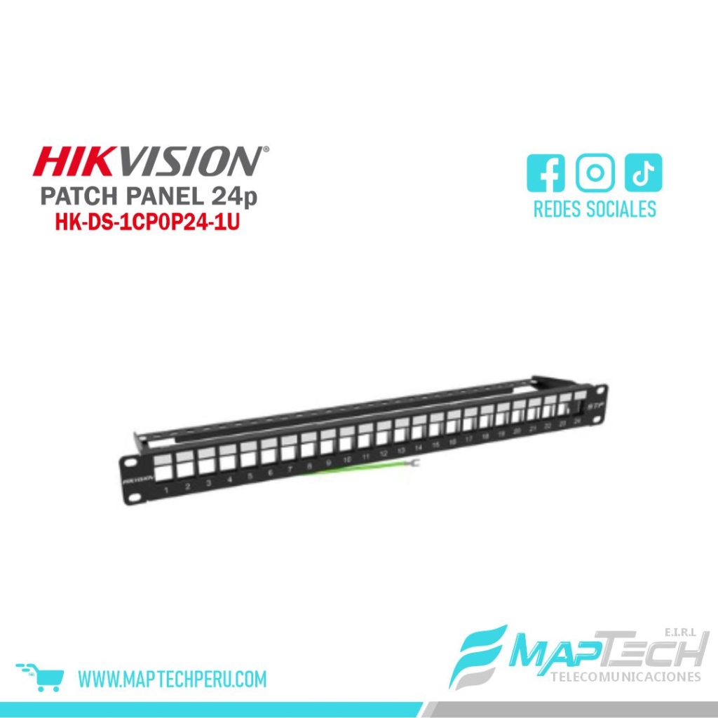 PATCH PANEL C/PROTECCION 24 PUERTOS HIKVISION