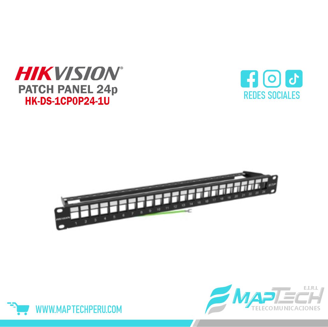 PATCH PANEL C/PROTECCION 24 PUERTOS HIKVISION