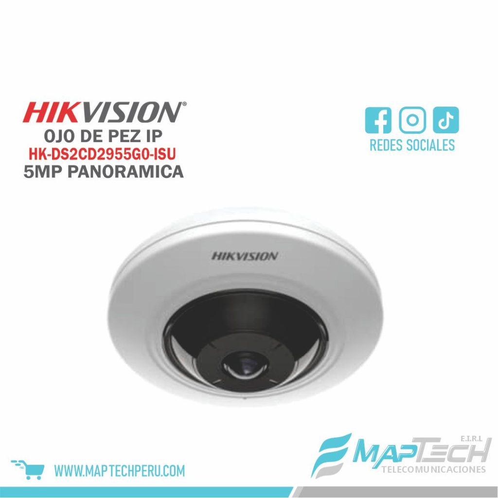 OJO DE PEZ IP 5MP LENTE 1.05MM PANORAMICA 180° HIKVISION
