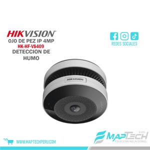 CAMARA IP 4MP OJO DE PEZ BLANCO CON DETECCION DE HUMO HIKVISION
